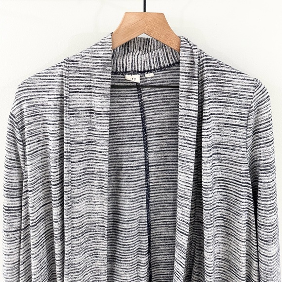 Gap Long Sleeve Striped Open Front Cardigan Blue Size Small - Picture 3 of 7